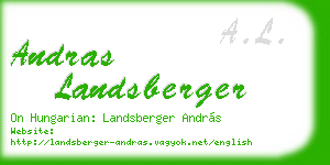 andras landsberger business card